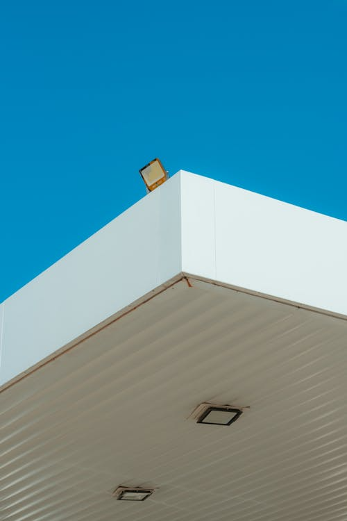 A commercial property with a flat roof