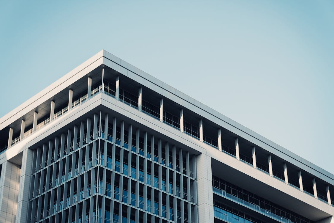 An image of a modern glass building