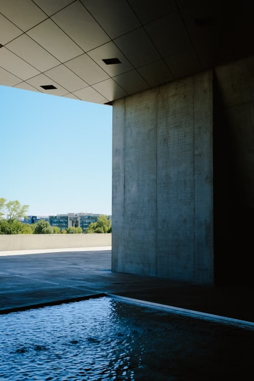 water pooling on a flat roof