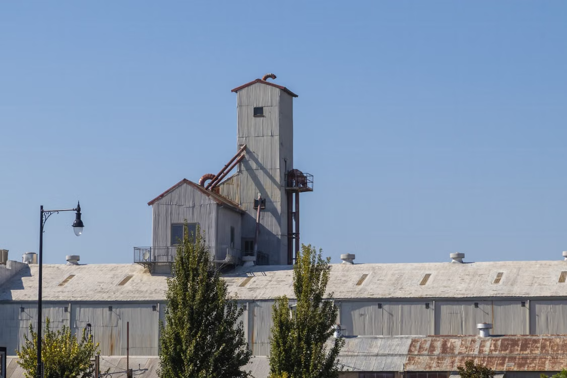Aging industrial roof surface