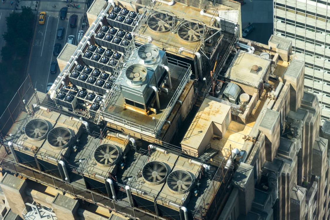 Commercial rooftop HVAC units