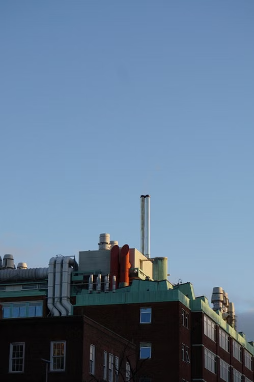 Industrial building rooftop